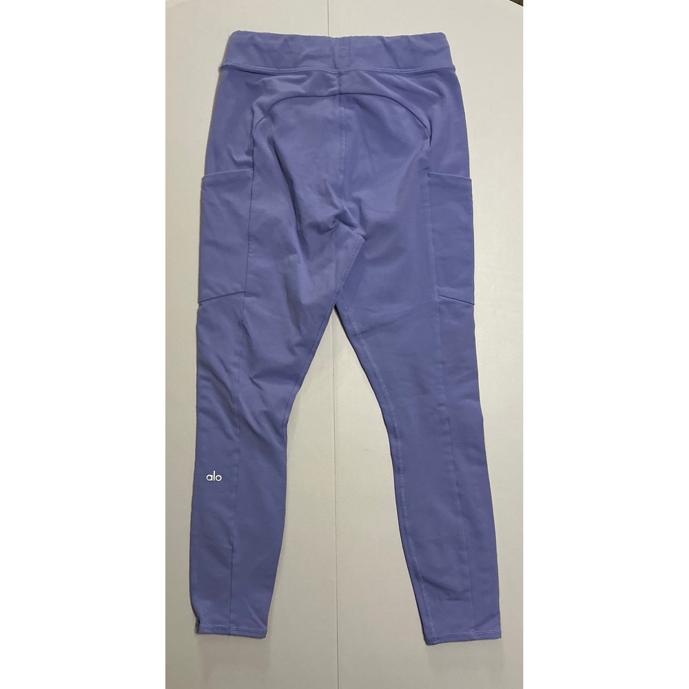 Alo Yoga Purple High Waist Cargo Drawstring Leggings Womens Size Small Pockets